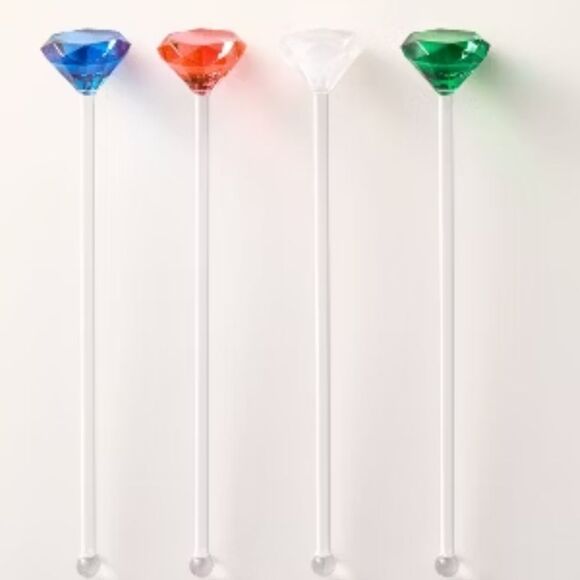 Kate Spade Gem Cocktail Stir Sticks- Set Of 4 - Picture 2 of 4